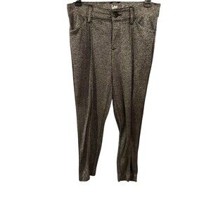 ☑️    Women's Lee Riders Slim Ankle Pants Size 4 Gray